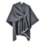 QUIRAI Shawl Wraps for Women, Elegant Pashmina Poncho Shawl for Air Conditioned Rooms,Birthday Gifts for Women Mom Wife - color: Black