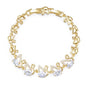 Bracelet for Women 14K Gold Plated Dainty Chain Simple Jewelry - style: Gold-Plated Crystal