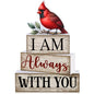 4 Pieces Cardinal Gift Decorations Wooden Red Cardinal Sign for Loss of Loved One Tiered Tray Decor I Am Always with You Sign Sympathy Remembrance Memorial Gifts for Home Kitchen Shelf Tabletop - style: Cardinal