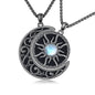 Yin Yang Necklaces for Women Men 925 Sterling Silver Pendant Necklace Yin Yang Jewelry for Women Men Couples - style: Sun Moon #9