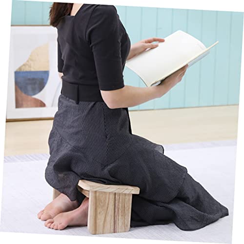 Abaodam Wooden Meditation Bench Kneeling Chair Non-Slip Stool for Home Zen Stool Folding Kneel