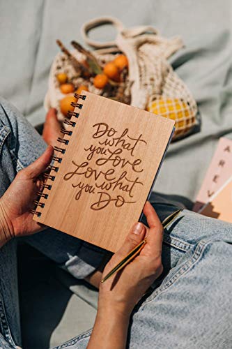 Do What You Love Wood Journal [Notebook, Sketchbook, Spiral Bound, Blank Pages]