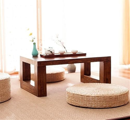 Yoga Mat, Meditation Cushion, Japanese Round Pad, Hand Woven Straw Seat Cushion, Floor Pillow for Tea Ceremony, Meditation and Yoga(3.9 * 23.6in)