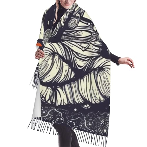 Astronaut Sitting in Yoga Chakra Scarf for Women Warm Soft Scarves Fashion Fringed Shawl Casual Tassel Blanket Scarf - color: Astronaut Sitting in Yoga Chakra