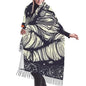 Astronaut Sitting in Yoga Chakra Scarf for Women Warm Soft Scarves Fashion Fringed Shawl Casual Tassel Blanket Scarf - color: Astronaut Sitting in Yoga Chakra