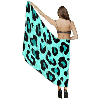 Women's Lightweight Long Scarf Thin Scarf Beach Headscarf Wimwear Bikini Wrap - color: Color650