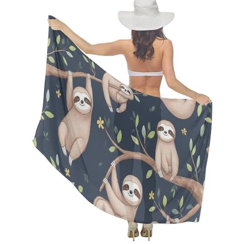 Fashion Travel Swimwear Bikini Wrap All Seasons Chiffon Scarf Beach Yarn Shawl - color: Color983