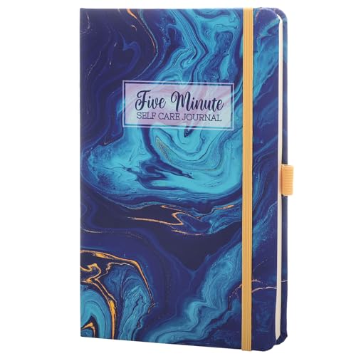Five Minute Self Care Journal - Dark Blue Marble - style: Dark Blue Marble