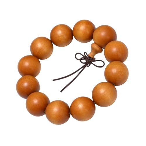 Wooden Prayer Bead Bracelets Traditional Buddhist Mala Bracelet,1pc/pack - size: Dia.18X13mm, style: BabiTanxiangJinggong