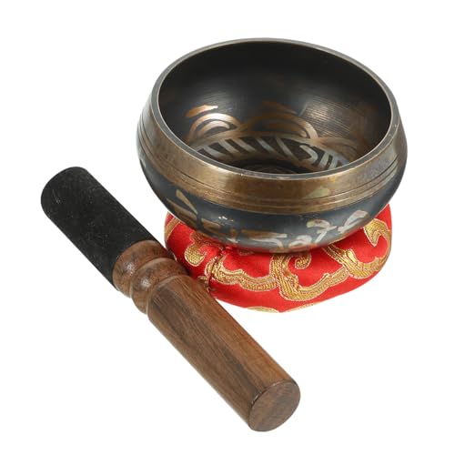 Tibetan Singing Bowl Meditation Set Cushion Mallet Yoga Decor Sound Bowls Meditation Set Gong Buddhism Supply Random Color