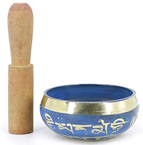 Singing Bowls Handmade Tibetan Singing Bowl Metal Meditation Sound Bowl Set for Calming & Mindfulness (Color : Brass, Size : 10.5CM A)