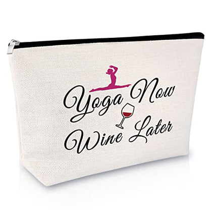 Sfodiary Yoga Lover Gifts for Women Makeup Bag Gift for Yoga Instructor Meditation Present for Sister Friends Birthday Christmas Graduation Present Novelty Zipper Cosmetic Travel Pouch