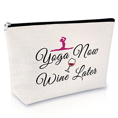 Sfodiary Yoga Lover Gifts for Women Makeup Bag Gift for Yoga Instructor Meditation Present for Sister Friends Birthday Christmas Graduation Present Novelty Zipper Cosmetic Travel Pouch