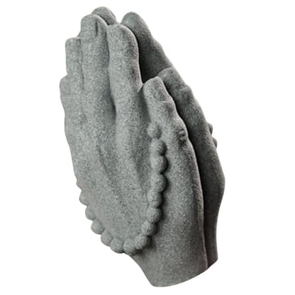 VANZACK Zen Style Sandstone Hand Figurine Statue for Home Indoor Desktop Decor Meditation Room Accent Sculpture