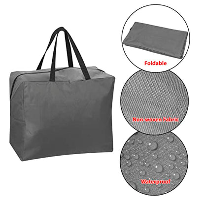 ProPik Holiday Ornaments Accessories Storage Bag Tear-proof Polyester Material 15” X 9.8” X 18.1” With Handles And Full Length Zipper (Gray) - color: Gray