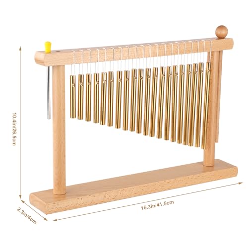 LIEKE 20 Tone Tabletop Wind Chime Hand Chime Sound Healing Instrument for Zen Yoga Meditation Mindfulness