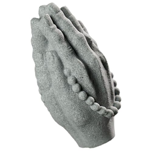ABOOFAN Zen Buddha Beads Hand Figurine Sandstone Craft Sculpture Retro Home Décor Accent for Meditation Room Tea Ceremony Desktop Ornament