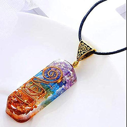 COLORFUL BLING Healing Crystals Gemstone Chakra Om Symbol Pendant Necklace Lava Rock Bracelet Set Prosperity Reiki Wealth Money Fortune Positive Energy Quartz Yoga Meditation Jewelry for Women Men - style: Set AB