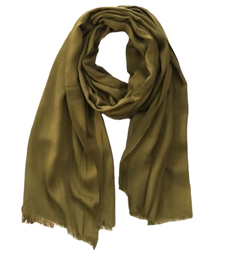 Women's Cotton Scarves Lady Light Soft Fashion Solid Scarf Wrap Shawl - color: Military Green