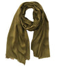 Women's Cotton Scarves Lady Light Soft Fashion Solid Scarf Wrap Shawl - color: Military Green