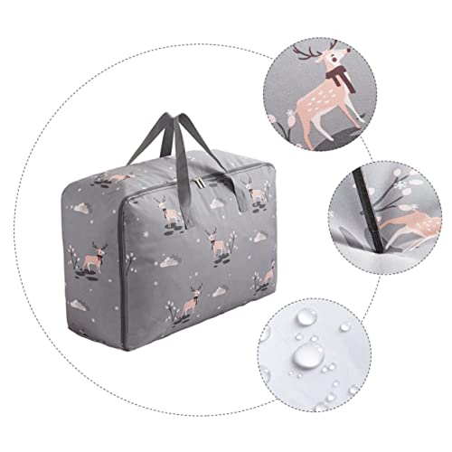 Ciieeo 1pc Quilt Storage Bag Capacity Household Packing Pouch Oxford Cloth Clothes Organizer for Home Dormitory for Grey
