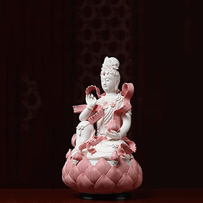 LQX Sculpture Tabletop Sculpture Sculpture Buddha Statue Buddha Sitting Meditation Statue Sculpture Decoration Painted Statue Feng Shui Ornament Praying Buddha Statue