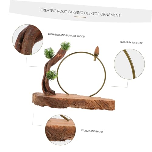 GLEAVI Retro Style Zen Root Carving Ornaments Wooden Carving Artware for Home Decor Aesthetic Desk Decorations