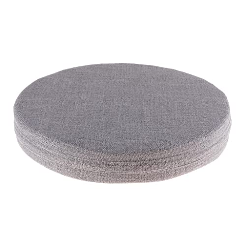 6cm Portable Round Yoga Meditation Cushion - Weight Breathable Linen, Perfect for Home and Outdoor Exercise - Gray