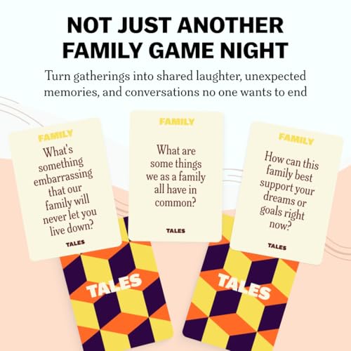 TALES Family Edition 150 Conversation Cards for Family Game Night, Adults, Teens, and Kids, Family Dinners, and Gatherings, Prompts for Meaningful Connections - color: Family Edition