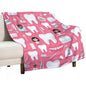 Fashion Bed Sofa Couch Cover, Unisex Blanket, Teeth Dental Seamless Pattern Pink Lightweight Flannel Blanket - color: Color294, size: 30"x40"