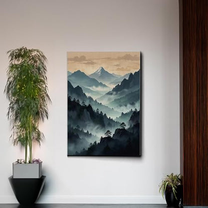 Japanese Wall Art, Minimalist Wall Art, Neutral Abstract Art, Modern Minimalist, Zen Wall Art, Zen Printed Wall Art, Japanese Art Print, Canvas, Wall