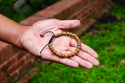 Handmade Tibetan Medicine Wrist Mala Bracelet – Buddhist Meditation Prayer Beads Healing Mala - style: wood medicine bracelet