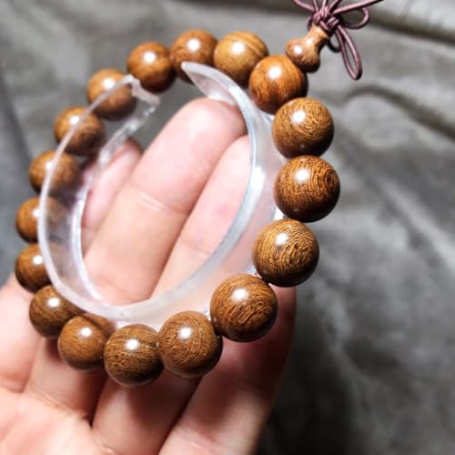 Zen Dear Unisex Natural Silkwood Tibetan Buddhism Meditation Prayer Bead Necklace Japa Mala Beads Bracelets - style: 12mm 17 Beads