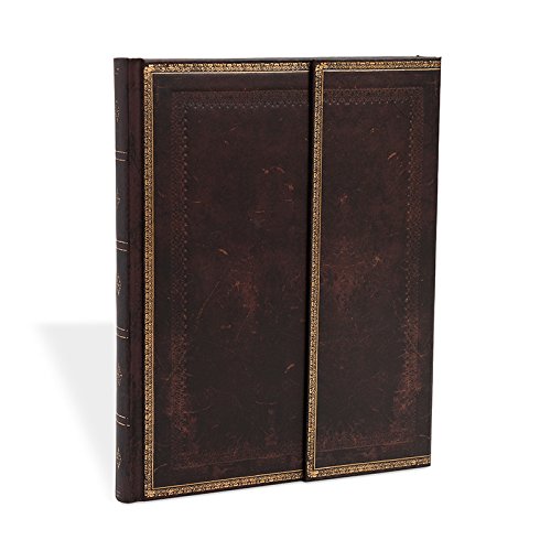 Black Moroccan Ultra Unlined Hardcover Journal, 144pg, 120GSM by Paperblanks (Old Leather Collection)
