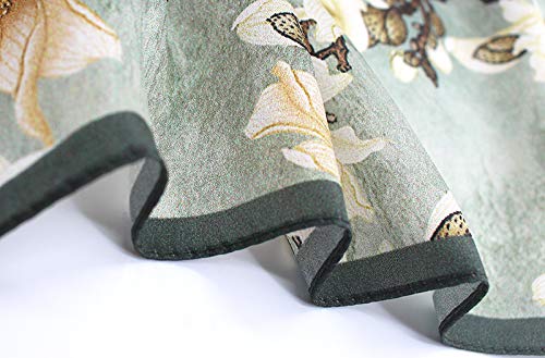 100% Mulberry Silk Long Scarf for Women Large Shawls for Headscarf and Neck- Oblong Hair Wraps with Gift Packed - color: Pale Green