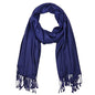 Falari Women's Soft Solid Color Pashmina Shawl Wrap Scarf, for Wedding, Bridesmaid Gifts, Evening Dress - color: Navy Blue