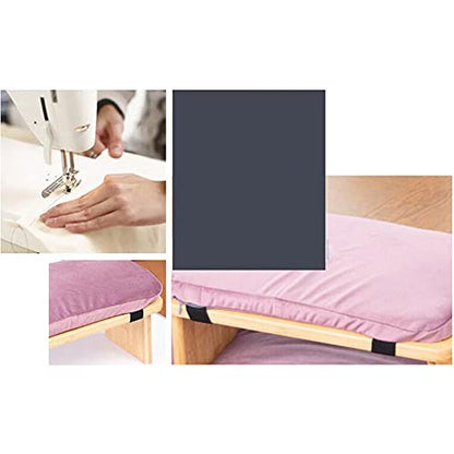 Meditation Stool, Wooden Meditation Bench with Cushion, Ergonomic Kneeling Stool, Foldable Meditation Table, Meditation Yoga Stool with Locking Hinge/A / 43×20×17cm - color: A