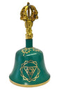 Poshnpretty Tibetan Bell Note A B C D E F G Chakra Meditation Harmony 5.5" Long (Green "Heart Chakra" (Note "D")) - color: Green "Heart Chakra" (Note "D")