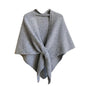 Pashmina Shawl Wraps for Women Knitted Shawls Scarf Solid Color Lightweight Poncho Wrap Tops Fall Winter Clothing - color: Gray