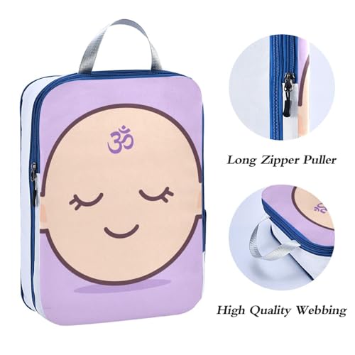 Portable 3 Set Packing Travel Bags Polyester Closet Organizer Bag, Meditation Zen Look (3 Set) - color: Meditation Zen Look