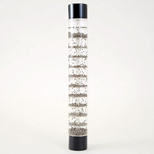 Bits and Pieces - Rain Fall Stick-Listen to Natural Sound of Rainfall and Watch Metal Balls Fall in Clear Acrylic Rain Stick - Music Rainstick