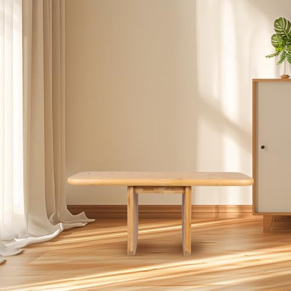 Meditation Bench Stool for Prayer and Yoga, Portable Ergonomic Wooden Sitting Bench with Comfortable Support for Adults, Compact Seat for Meditation and Zen Practice