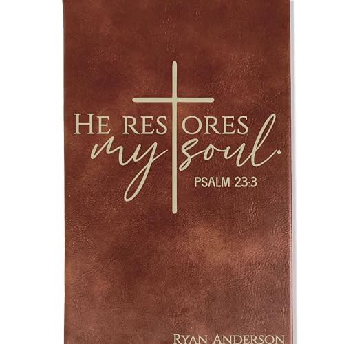 Personalized Christian Prayer Journal for Men & Women, Custom Engraved Name, Daily Devotional, Scripture Writing, Gratitude and Faith Gift