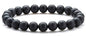 Men Women 8mm Natural Stone Lava Rock Diffuser Bracelet Elastic Yoga Agate Beads Bracelet Bangle - color: Matte Agate