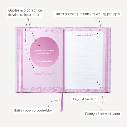 TableTopics Inspiration Prompted Journal for Women with Questions, Quotes, Biographies, & Creative Tasks for Increased Motivation, Improved Mood, Self-Confidence, Wellness, & Personal Development - style: Inspiration