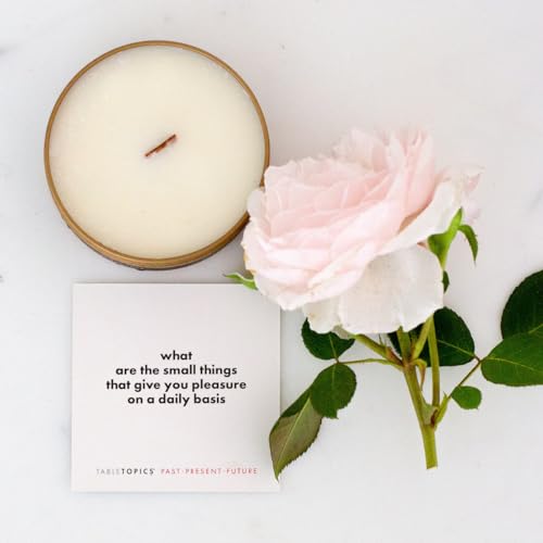 TableTopics Past Present Future - 135 Thought Provoking Conversation Cards. Gifts for Men, Women, Grandparents, Professional - Celebrate The Past and Live in The Present and Dream of The Future