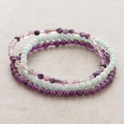 Handmade 4mm Tiny Beads Bracelet – Natural Healing Stone Beads for Yoga, Mala, and Bohemian Stacking – Stretch Bracelet for Men and Women