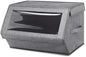 Whitmor Stackable Window Box, Crosshatch Gray (Pack of 6) - color: Crosshatch Gray, size: 6 Pack