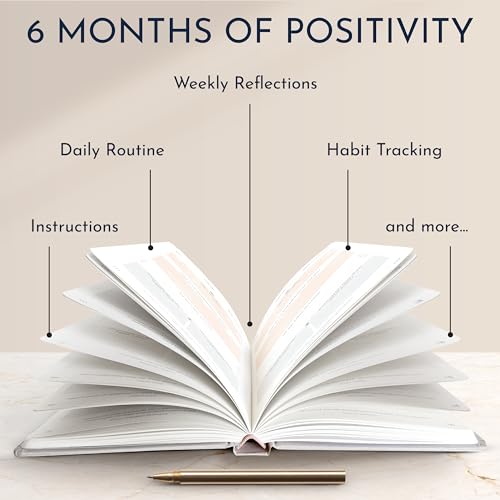 Premium Gratitude Journal for Women – 6 Month Guided Daily Prompts – Hardcover, 249 Pages, Lay Flat, 100gsm Paper, Gift Boxed – Affirmation, Self Care Gifts for Women, Mindfulness, Wellness - color: Gratitude - Beige