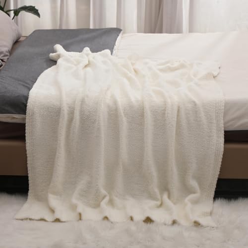 bearberry Super Soft Fluffy Throw Blanket Lightweight Cozy Warm Throw Blankets for Couch Bed Sofa All Season(Cream, 50”x60”) - color: Cream, size: Throw(50″x60″)